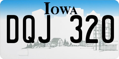 IA license plate DQJ320