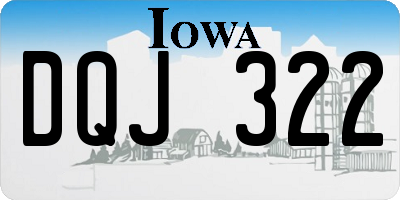 IA license plate DQJ322
