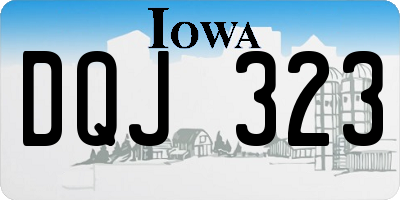IA license plate DQJ323