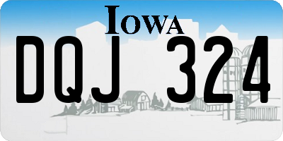 IA license plate DQJ324