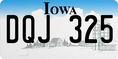 IA license plate DQJ325
