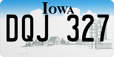 IA license plate DQJ327