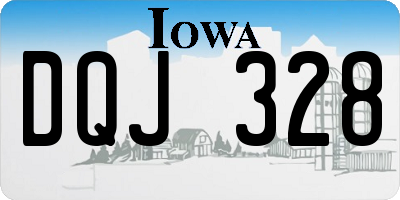 IA license plate DQJ328