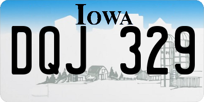 IA license plate DQJ329