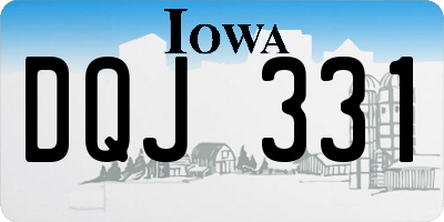 IA license plate DQJ331