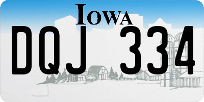 IA license plate DQJ334