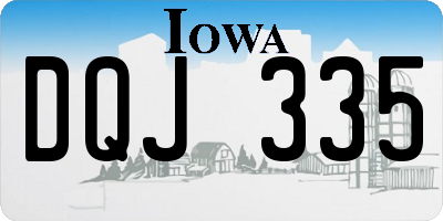 IA license plate DQJ335