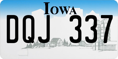 IA license plate DQJ337
