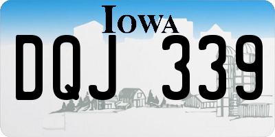 IA license plate DQJ339