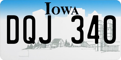IA license plate DQJ340