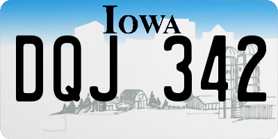 IA license plate DQJ342