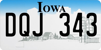 IA license plate DQJ343