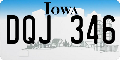 IA license plate DQJ346