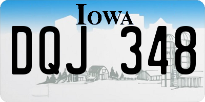 IA license plate DQJ348
