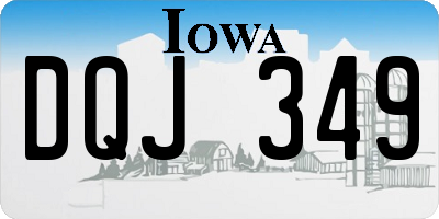 IA license plate DQJ349