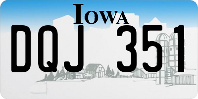 IA license plate DQJ351