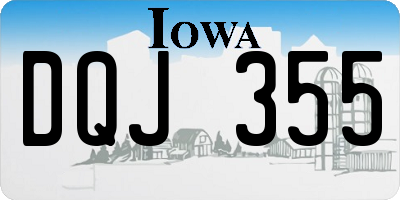 IA license plate DQJ355
