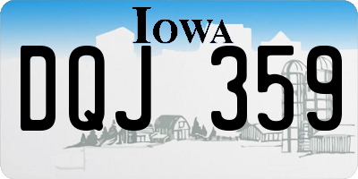 IA license plate DQJ359