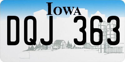 IA license plate DQJ363