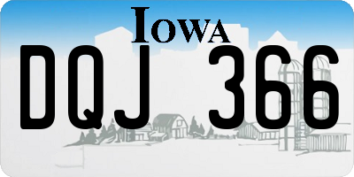 IA license plate DQJ366