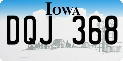 IA license plate DQJ368