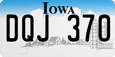 IA license plate DQJ370