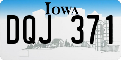IA license plate DQJ371