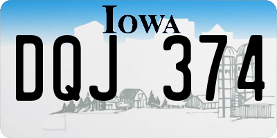 IA license plate DQJ374