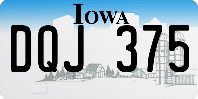 IA license plate DQJ375