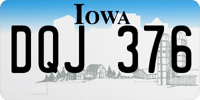 IA license plate DQJ376