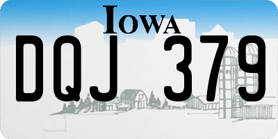 IA license plate DQJ379