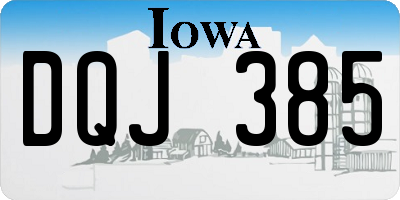 IA license plate DQJ385