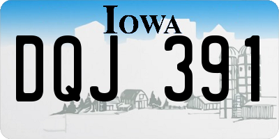 IA license plate DQJ391