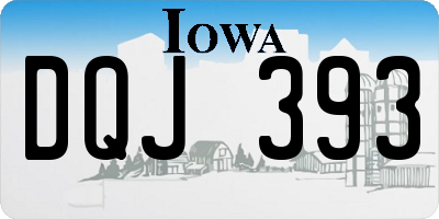 IA license plate DQJ393