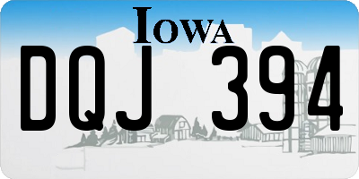 IA license plate DQJ394