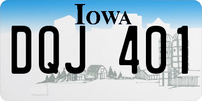 IA license plate DQJ401