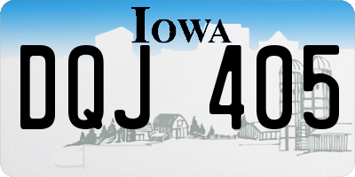 IA license plate DQJ405