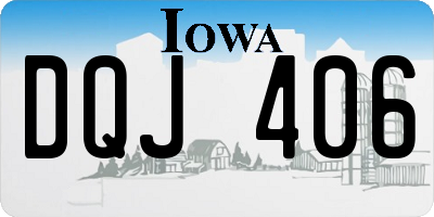 IA license plate DQJ406