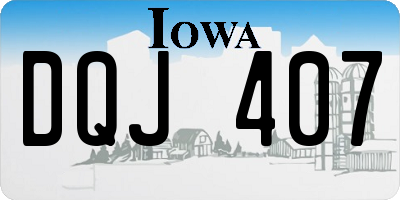 IA license plate DQJ407