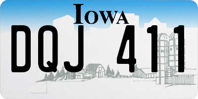 IA license plate DQJ411