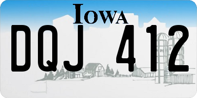 IA license plate DQJ412