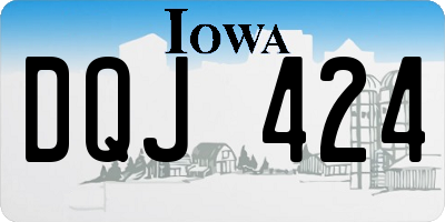IA license plate DQJ424