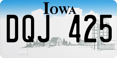 IA license plate DQJ425