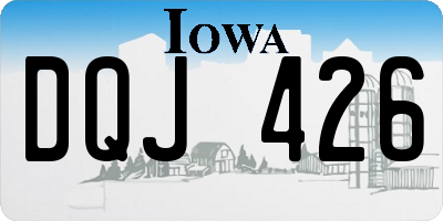 IA license plate DQJ426