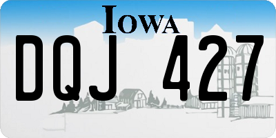 IA license plate DQJ427