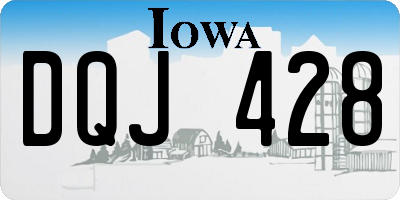 IA license plate DQJ428