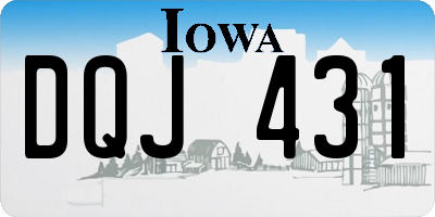 IA license plate DQJ431