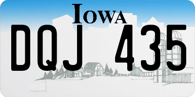IA license plate DQJ435
