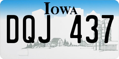 IA license plate DQJ437