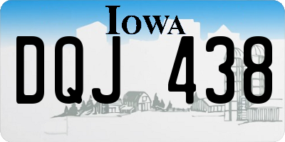 IA license plate DQJ438
